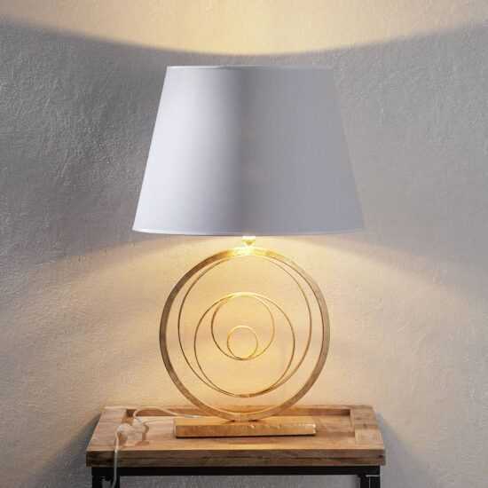 Ferro Luce Ring white gold Stolní lampy