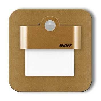 LED nástěnné svítidlo Skoff Salsa mat.mosaz teplá 10V MJ-SAL-M-H s čidlem pohybu