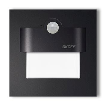 LED nástěnné svítidlo Skoff Tango černá teplá 230V MM-TAN-D-H s čidlem pohybu