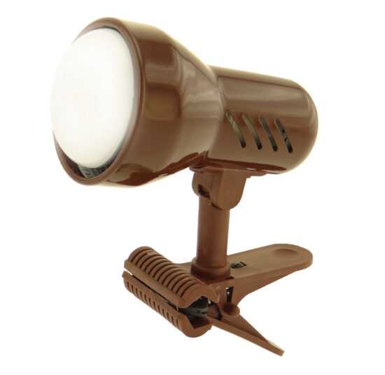 Lampička s klipem Temar E14 malá hnědá