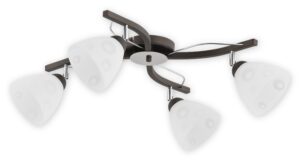 Přisazené svítidlo Lemir O2364 P4 RW Oslo Plus 4 wenge + chrom