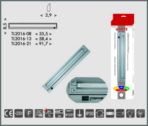 Zářivka Ecolite Ganys TL2016-8W stříbrná
