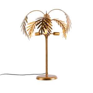 Art Deco stolní lampa zlatá 3-světlo - Botanica