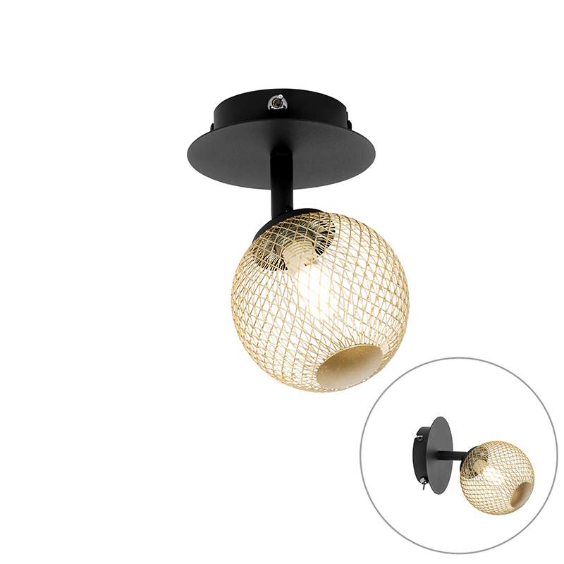 Bodově černá se zlatem nastavitelným - Athens Wire