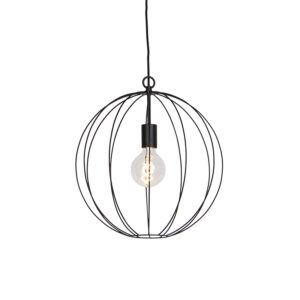 Designov&aacute; kulat&aacute; z&aacute;věsn&aacute; lampa čern&aacute; 40 cm - Pelotas