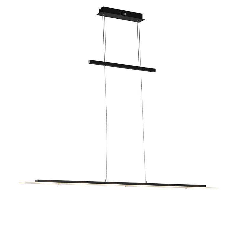 Designová závěsná lampa černá včetně LED - platina