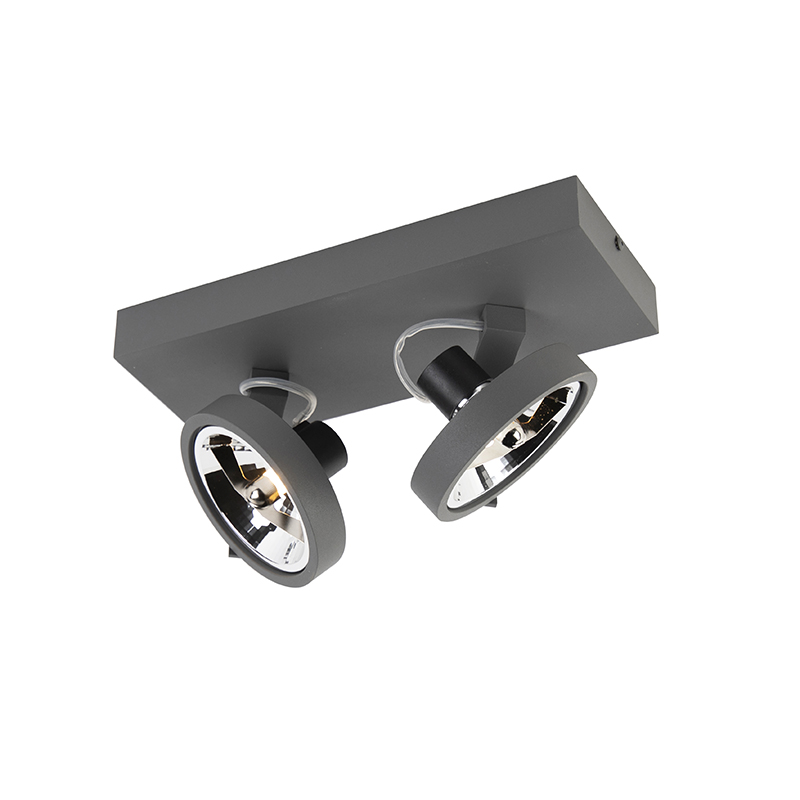 Designové bodově šedé nastavitelné 2 světlo vč. 2 x G9 - Go