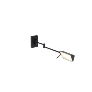 Designové nástěnné svítidlo černé včetně LED s dotykovým stmívačem - Notia