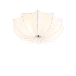 Designové stropní svítidlo bílé hedvábí 52 cm - Plu