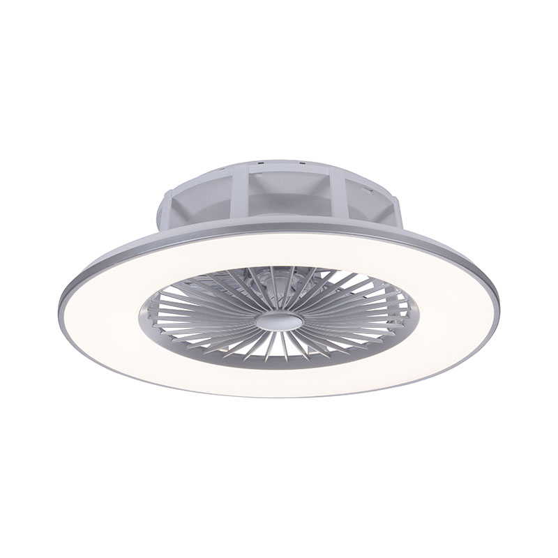 Designový stropní ventilátor šedý vč. LED 2700 - 5000K - Maki
