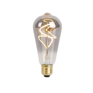 E27 stmívatelná LED spirálová žárovka ST64 kouřová 200lm 2100K