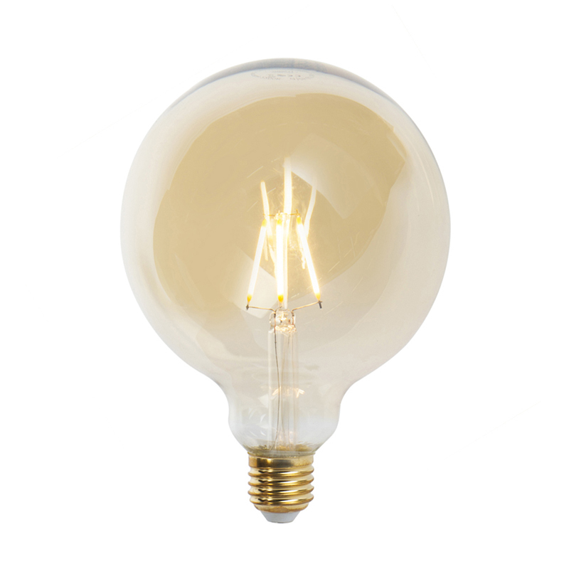 E27 stmívatelná LED žárovka G125 goldline 5W 360 lm 2200K