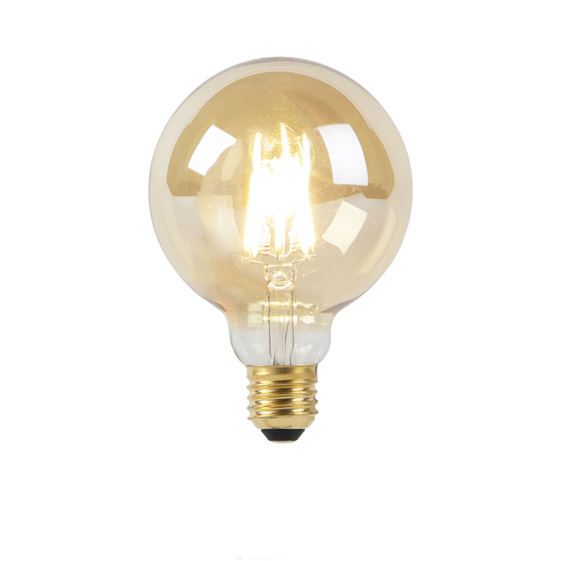 E27 stmívatelná až teplá LED žárovka goldline G95 8W 2000-2600K