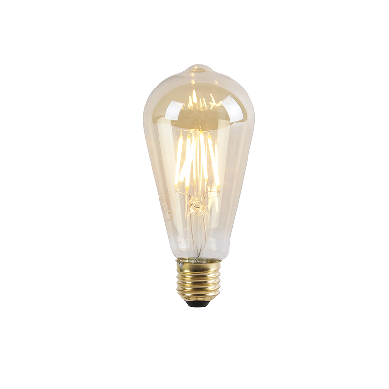 E27 třístupňová stmívatelná LED žárovka ST64 goldline 5W 550 lm 2200K