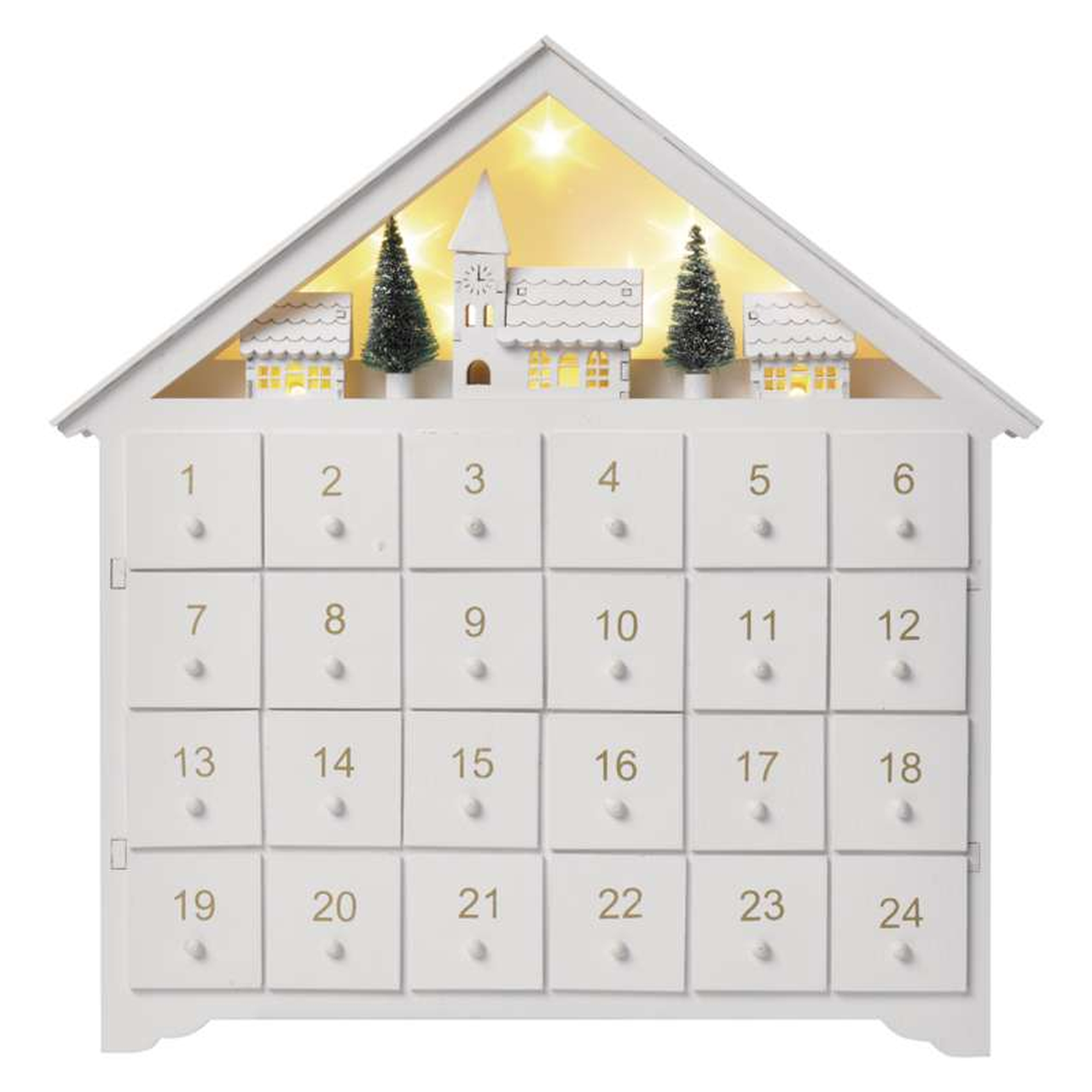 EMOS LED dřevěný adventní kalendář DCWW02
