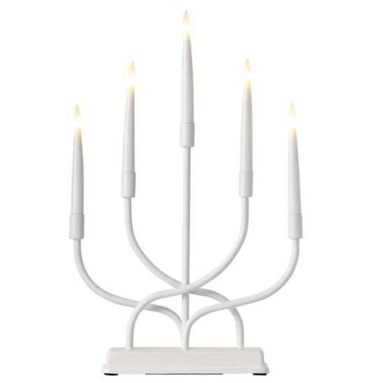 EMOS LED kovový svícen bílý DCAW07