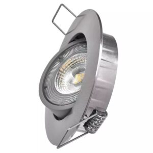 EMOS Stříbrné LED bodové svítidlo 5W s výklopným rámečkem Economy+ Barva světla: Teplá bílá