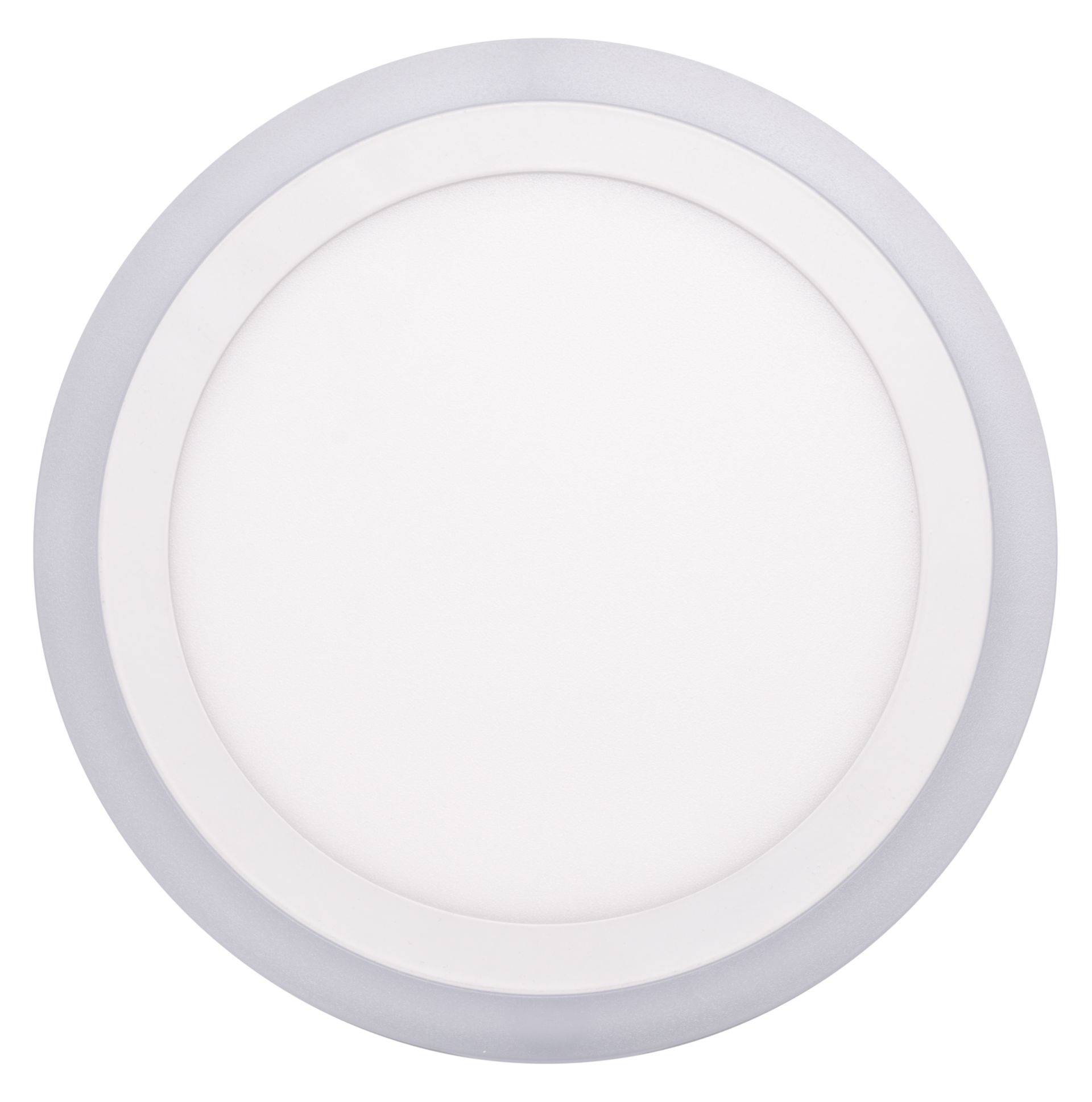 Ecolite Bílý vestavný LED panel kulatý 245mm 18W+6W podsvícený LED-DUO-R18W