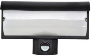 Ecolite Nástěnné LED svítidlo 9W s PIR čidlem černé WHLX84-CR
