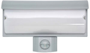 Ecolite Nástěnné LED svítidlo 9W s PIR čidlem stříbrné WHLX84-STR