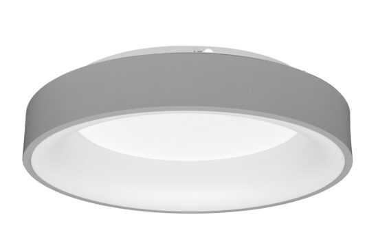 Ecolite Šedé LED stropní/nástěnné svítidlo kulaté 40W