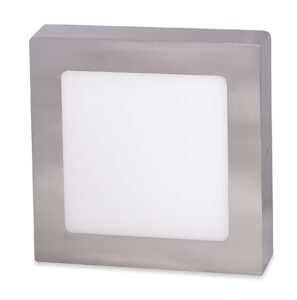 Ecolite Stříbrný přisazený LED panel hranatý 170 x 170mm 12W Barva světla: Denní bílá LED-CSQ-12W/41/CHR
