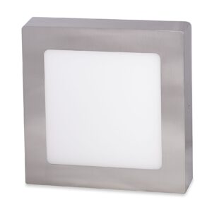 Ecolite Stříbrný přisazený LED panel hranatý 225 x 225mm 18W Barva světla: Denní bílá LED-CSQ-18W/41/CHR