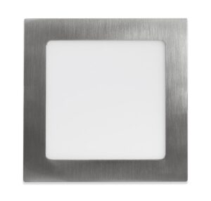 Ecolite Stříbrný vestavný LED panel hranatý 170 x 170mm 12W Barva světla: Denní bílá LED-WSQ-12W/41/CHR