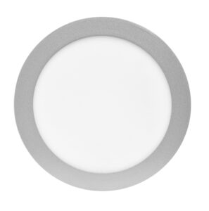 Ecolite Stříbrný vestavný LED panel kulatý 175mm 12W - POSLEDNÍ KUS