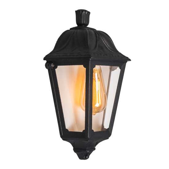 Klasická venkovní nástěnná lampa černá IP55 - Lessie