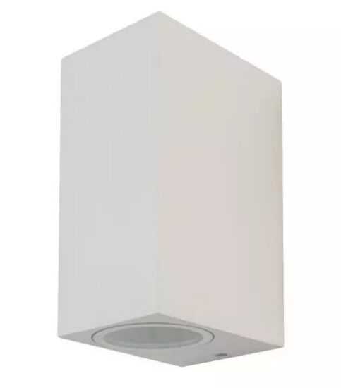 LED Solution Bílé fasádní svítidlo hranaté 2x GU10 7541