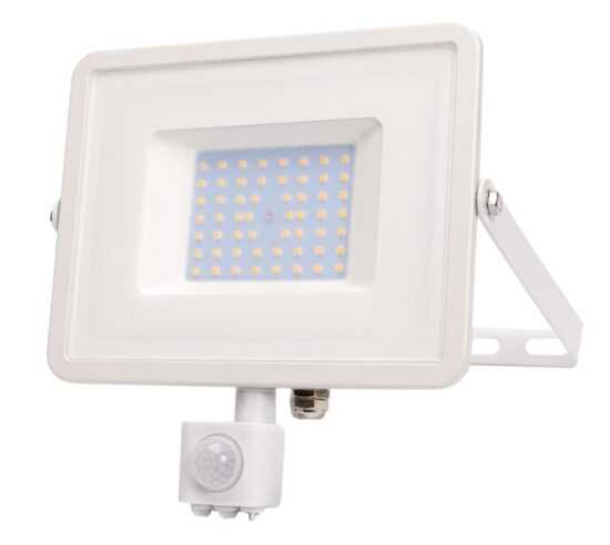 LED Solution Bílý LED reflektor 30W s pohybovým čidlem Premium Barva světla: Teplá bílá 457