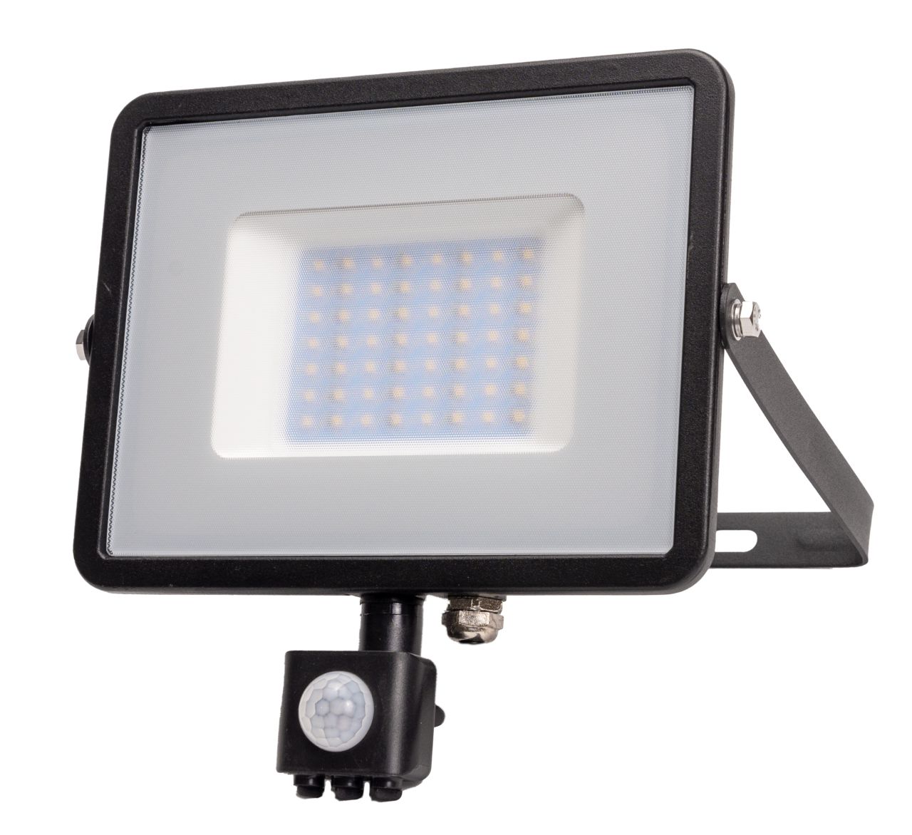 LED Solution Černý LED reflektor 30W s pohybovým čidlem Premium Barva světla: Denní bílá 461