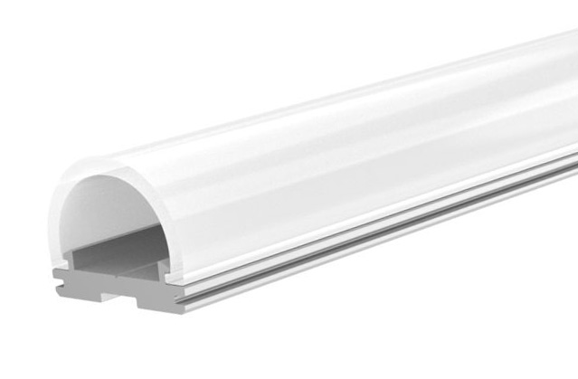 LED Solution Hliníkový profil pro LED pásky TUBE Vyberte variantu a délku: Profil + Nacvakávací opálový kryt 2m 092132_091062