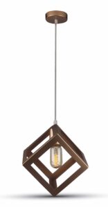 LED Solution Kovový krychlový lustr Champagne Gold pro žárovku E27 3833