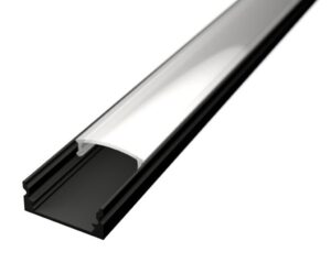 LED Solution Nástěnný profil pro LED pásky N3 černý délky a typy profilů: Profil + Nacvakávací černý kryt 1m