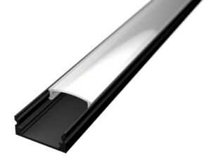 LED Solution Nástěnný profil pro LED pásky N3 černý délky a typy profilů: Profil + Nacvakávací čirý kryt 2m