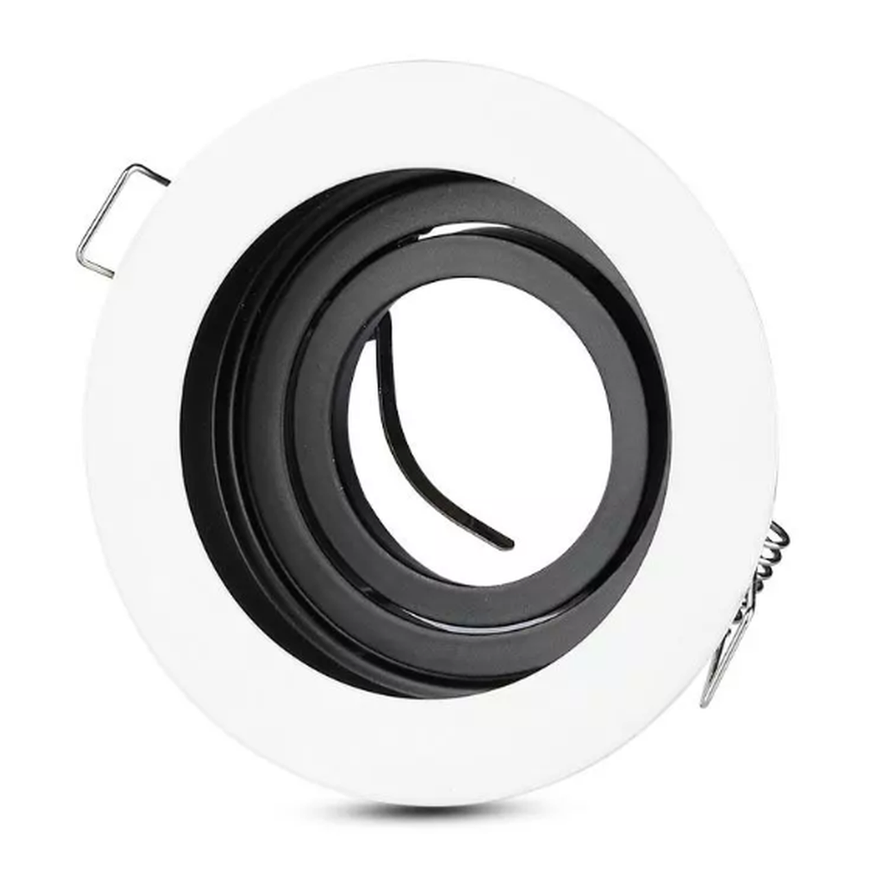LED Solution Podhledový rámeček bílý kulatý s černým vnitřkem Ø90mm 3595