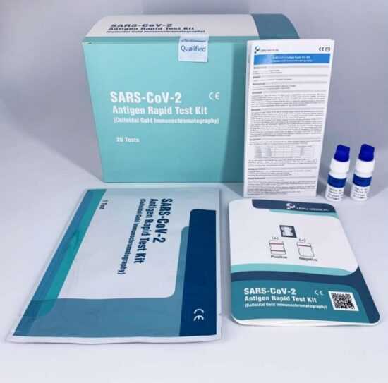 LED Solution SARS-COV-2 antigenní rychlotesty výtěrem sada 100ks 48Kč/test