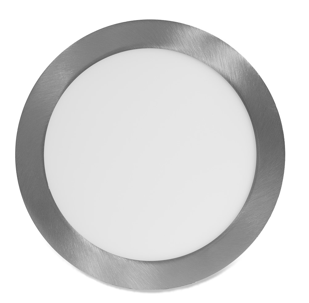 LED Solution Stříbrný vestavný LED panel kulatý 225mm 18W - VZOREK