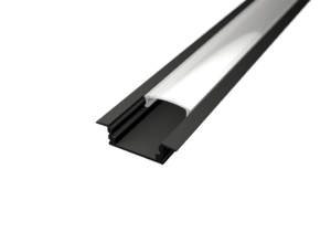 LED Solution Vestavný profil pro LED pásky V1 černý délky a typy profilů: Profil + Nacvakávací černý kryt 2m
