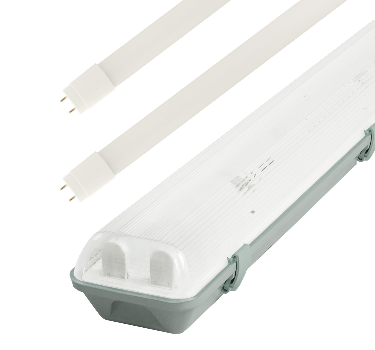 LED Solution Zářivkové těleso 120cm + 2x LED trubice 18W Economy+ Barva světla: Denní bílá TL3902A-2X36/B1_672