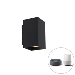 Modern&iacute; inteligentn&iacute; n&aacute;stěnn&aacute; lampa čern&aacute; včetně 2 WiFi GU10 - Sandy