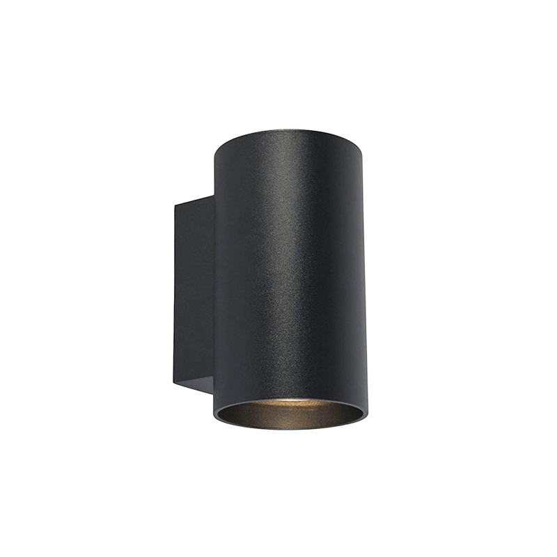 Moderní nástěnná lampa kulatá černá - Sandy