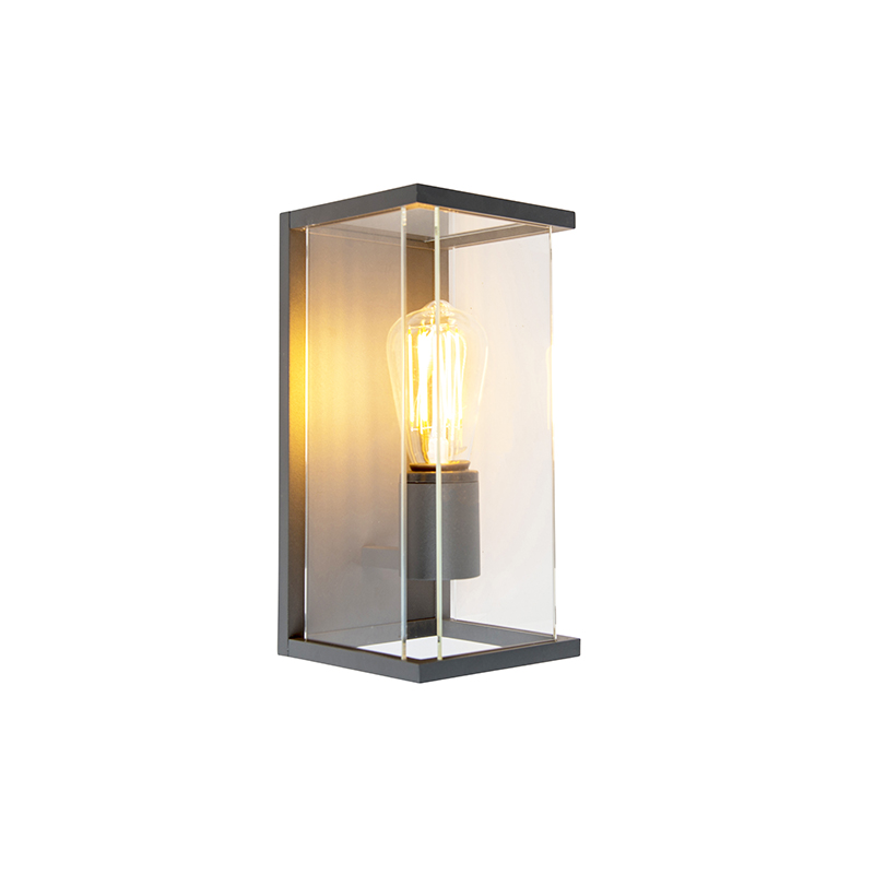Moderní nástěnná lampa tmavě šedá IP54 - Zaandam