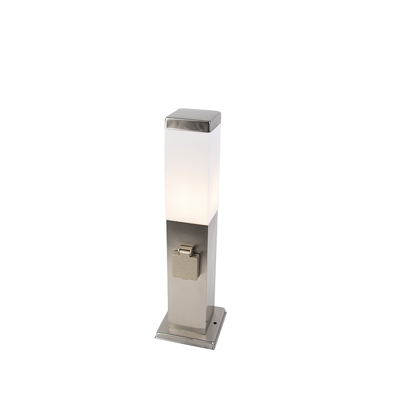 Moderní venkovní lampa 45 cm ocel s paticí IP44 - Malios