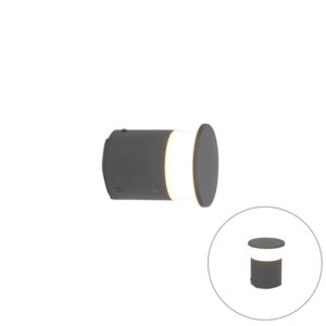 Modern&iacute; venkovn&iacute; lampa tmavě &scaron;ed&aacute; 12 cm vč. LED - Bar