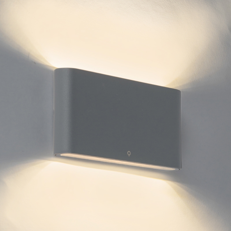 Moderní venkovní nástěnná lampa tmavě šedá 17