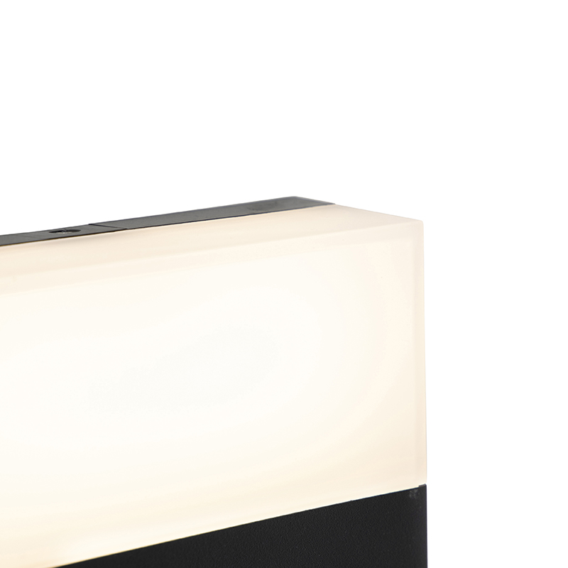 Moderní venkovní nástěnné svítidlo černé IP44 vč. LED - Dualy