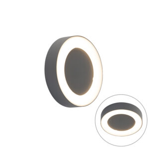 Nástěnné a stropní svítidlo šedé kulaté IP54 - Ariel